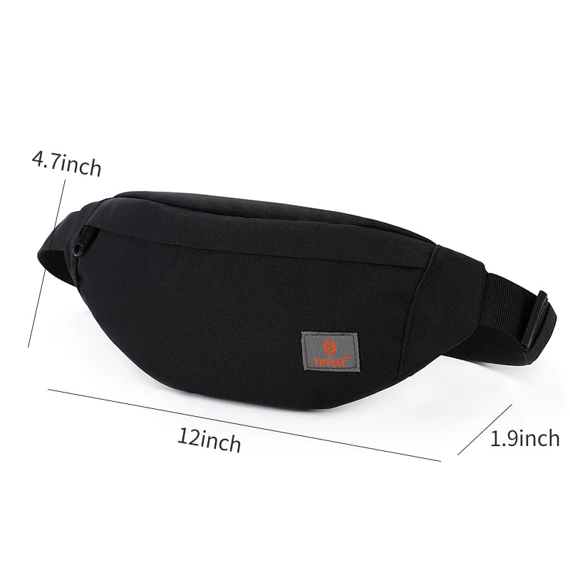 Print Leaf Travel Waist Bag for Men and Women Fashion Casual Shoulder Bag