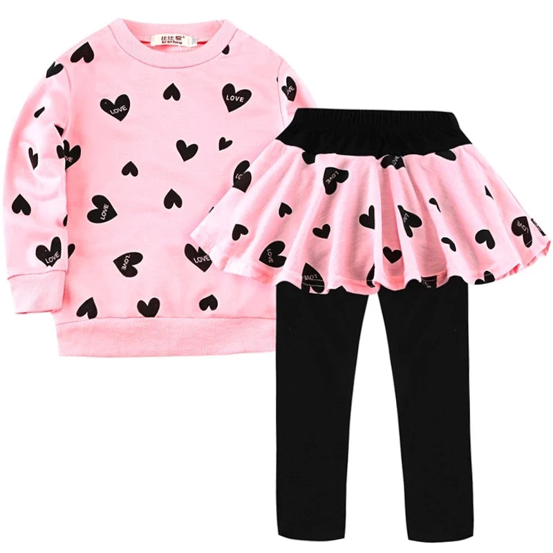 Toddler Girls Clothes Kids Autumn Winter T Shirt Pants Christmas Clothes