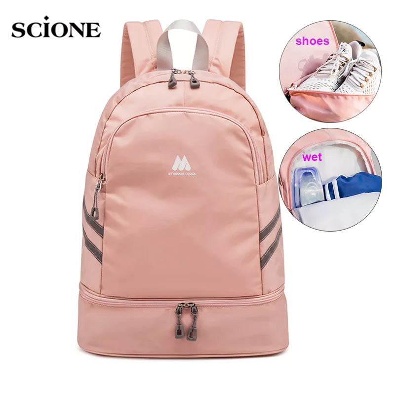 Women Gym Backpack Traveling Bag Fitness Bags for Shoes