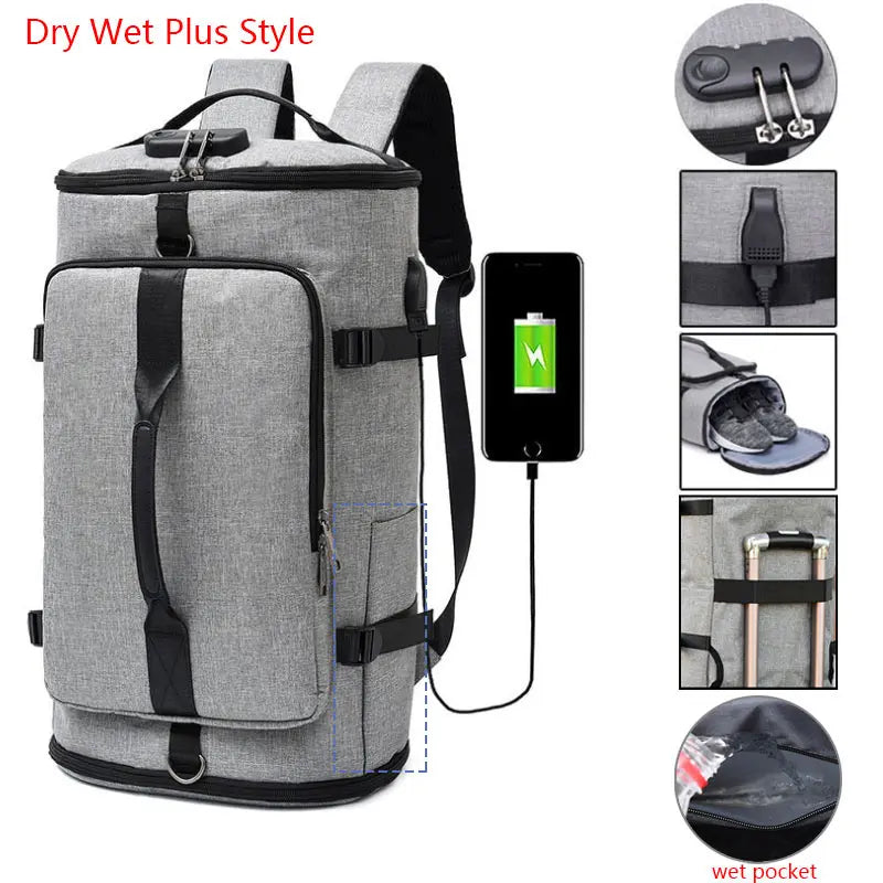 USB Anti-Theft Gym Backpack Bags Fitness Gymtas Bag