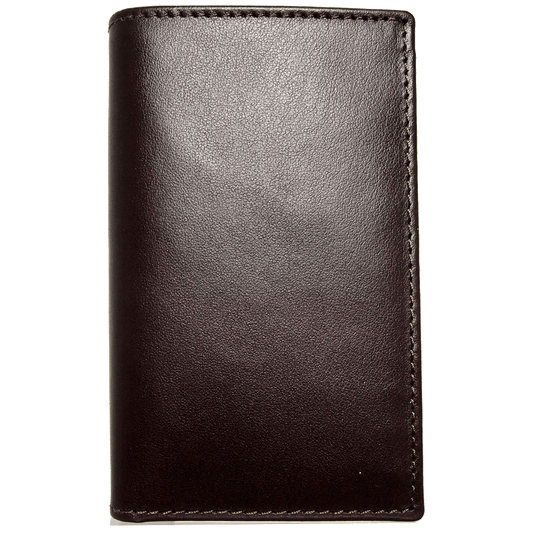 Mini Buffed Leather Billfold Wallet Brown