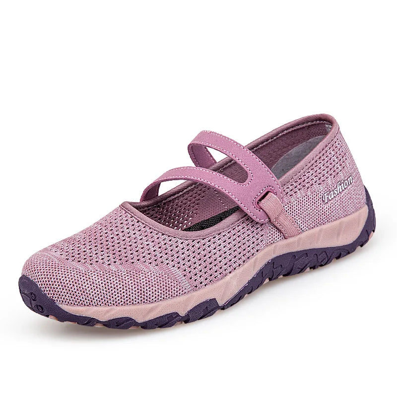 Women Flats Shoes Summer Mesh Sneakers Breathable Casual Shoes