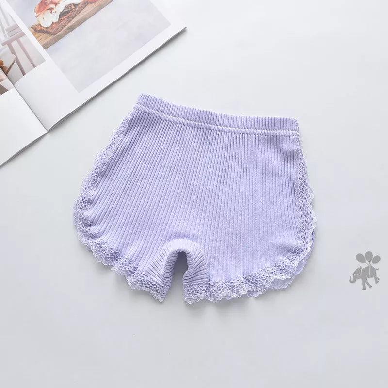 Summer Girls Shorts Top Quality Cotton Lace Safety Panties Kids Short Underwear