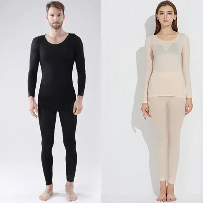 Queenral Long Johns Thermal Underwear Thermo Suit Ultra-Thin Winter Clothes