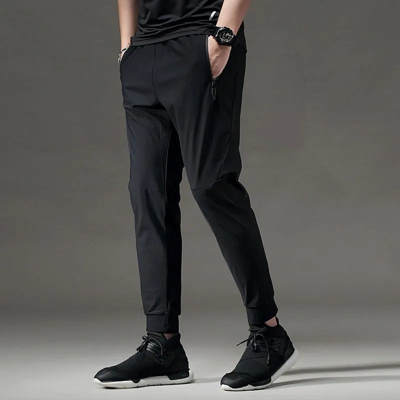 Trousers Casual Jogging Sports Pants Breathable Elastic Waistband