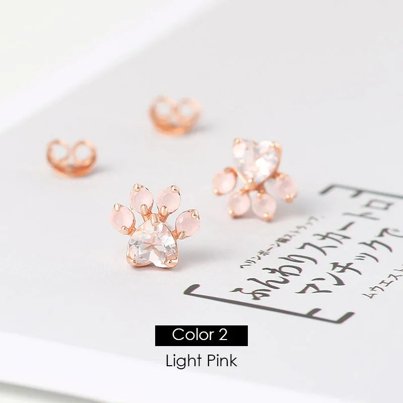 Silver Earrings for Women Rose Quartz Stud Earring Gemstone Stud Earings