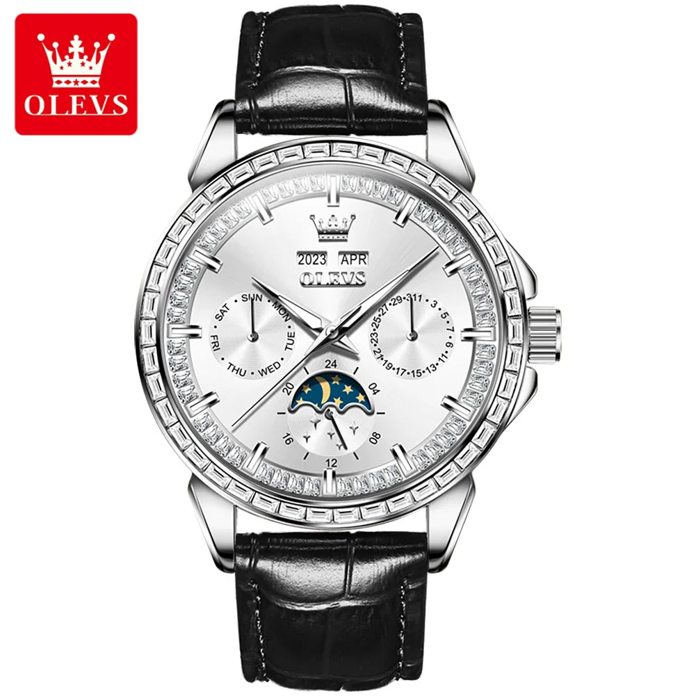 OLEVS 6695 Business Casual Mechanical Customized Watches for Men Waterproof