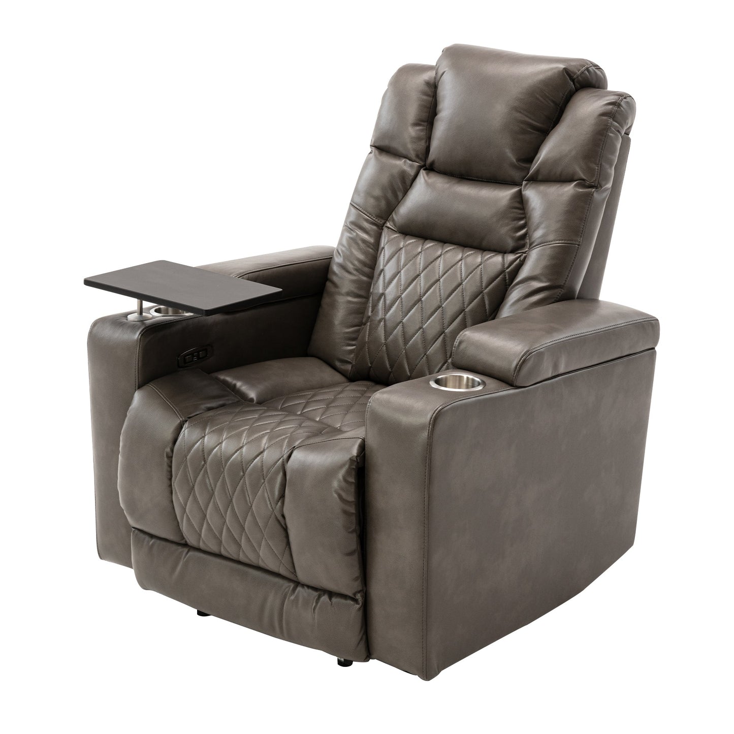 Power Motion Recliner With USB Charging Port and Hidden Arm Storage