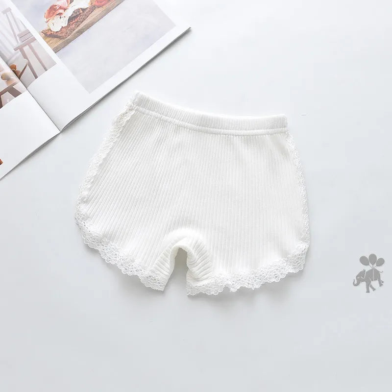 Summer Girls Shorts Top Quality Cotton Lace Safety Panties Kids Short Underwear