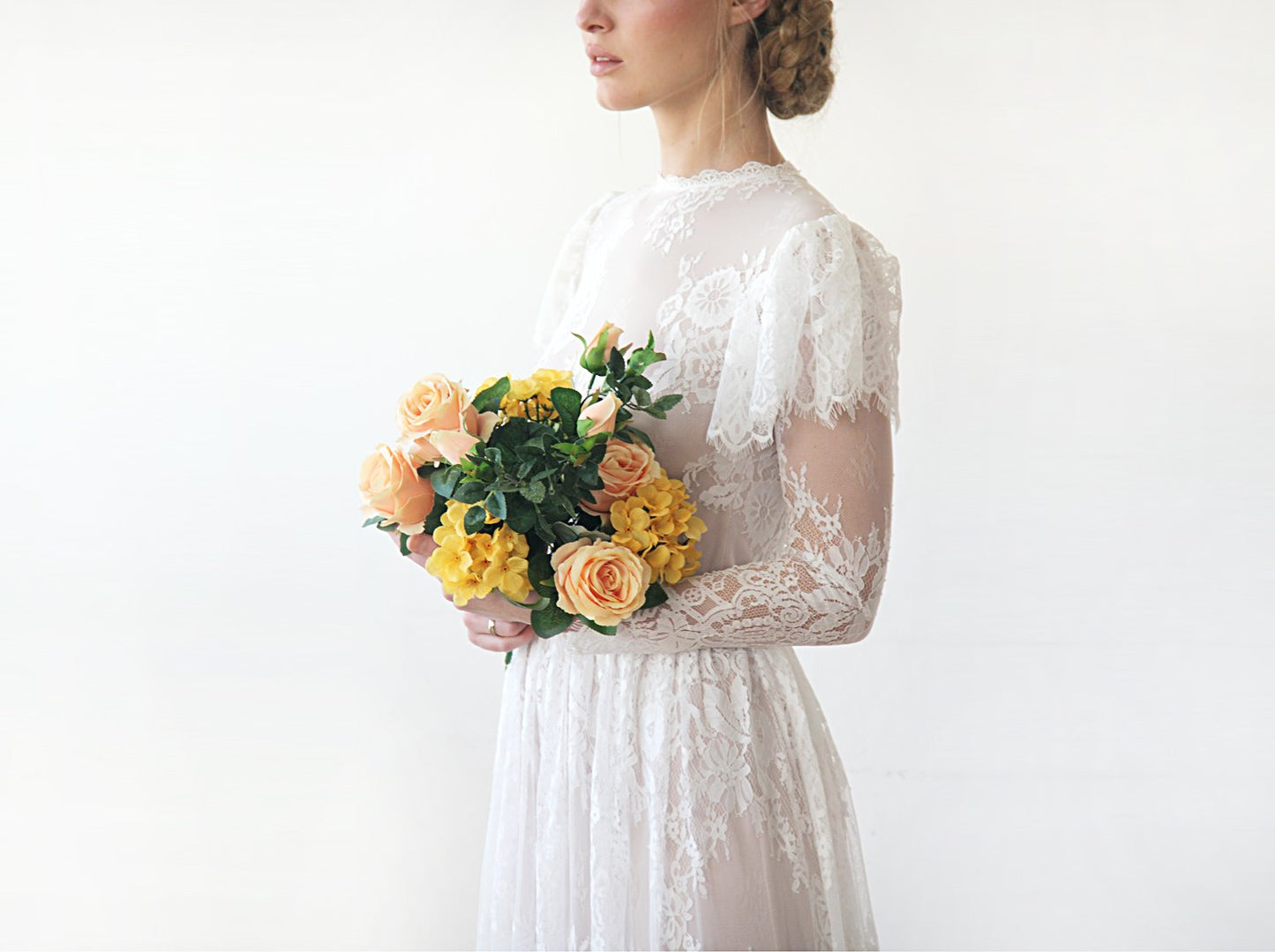 Woodland Vintage Lace Wedding Dress