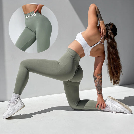 Tummy Control Training Sport Pants Fitness Scrunch Butt Womens Gym Yoga Leggings