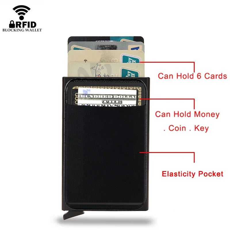 Wallet Card Holder Metal Thin Slim Metal Vallet