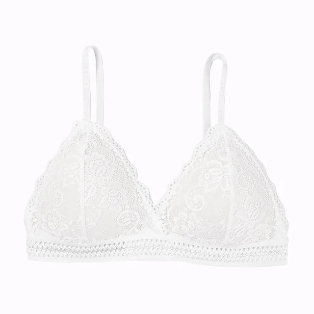 Seamless Deep v Lace Bras for Women Wireless Push Up Bra