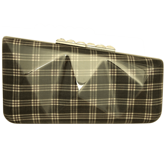 Minaudière in Grey Glen Plaid