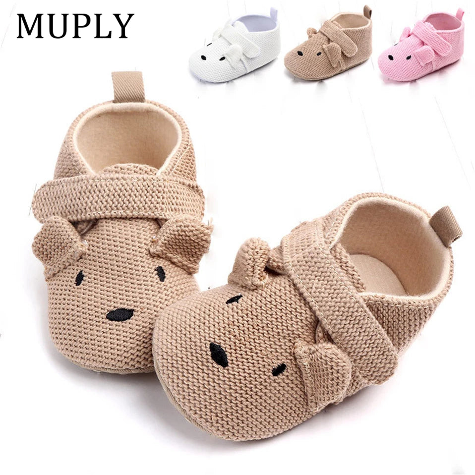 Toddler Newborn Baby Boys Girls Animal Crib Shoes Infant Cartoon Soft Sole Shoes