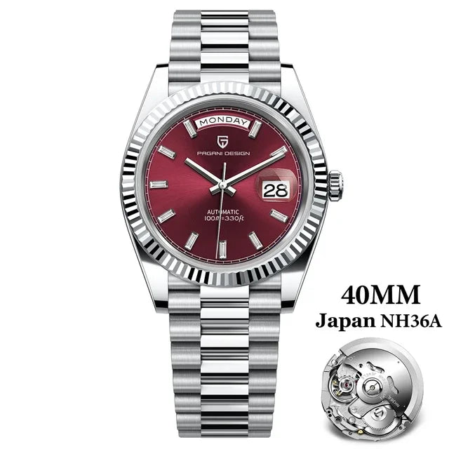 Sapphire Glass Date Wristwatch Men's  Automatic Mechanical Waterproof Watches