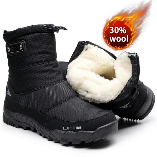 Snow Boots Men Hiking Shoes Waterproof Winter Boots With Fur Winter Non-Slip