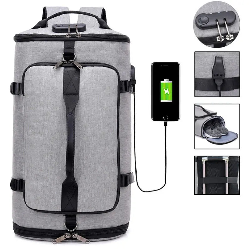 USB Anti-Theft Gym Backpack Bags Fitness Gymtas Bag