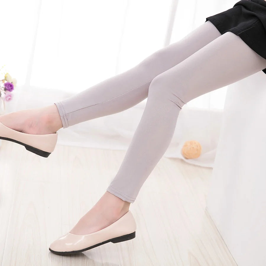 SheeCute Spring Autumn Girls Full Length Skinny Canndy Color Leggings