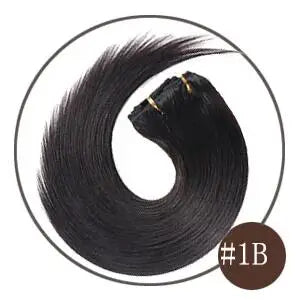 Short Double Weft Clip in Human Hair Extensions Thick Straight Hair Clip