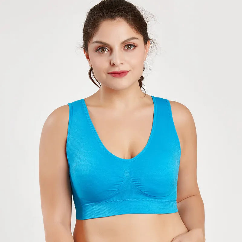 Queenral Plus Size Bras for Women Seamless Bra With Pads