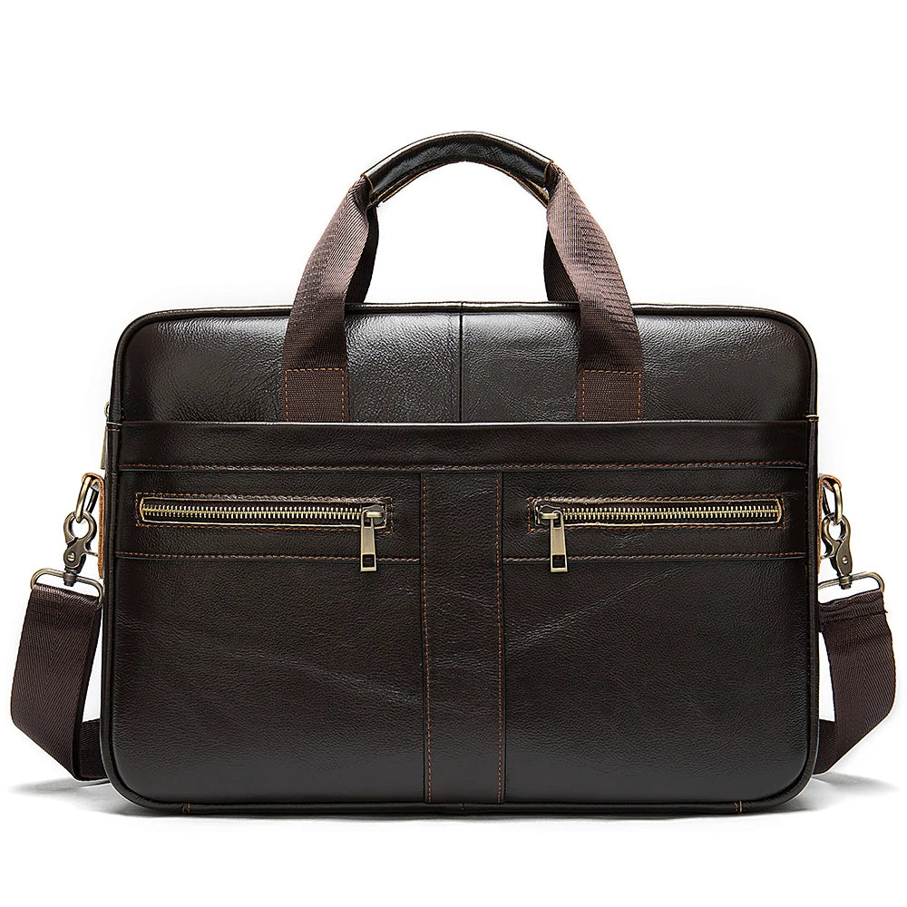 WESTAL Men's Briefcase Men's Bag Genuine Leather Laptop Bag