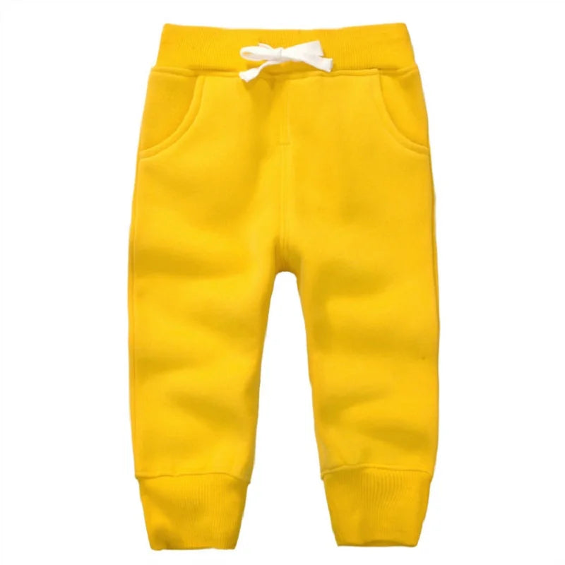 Winter Warm Velvet Sweatpants for 1-5 Yeas Babies Boys Girls Casual Sport Pants