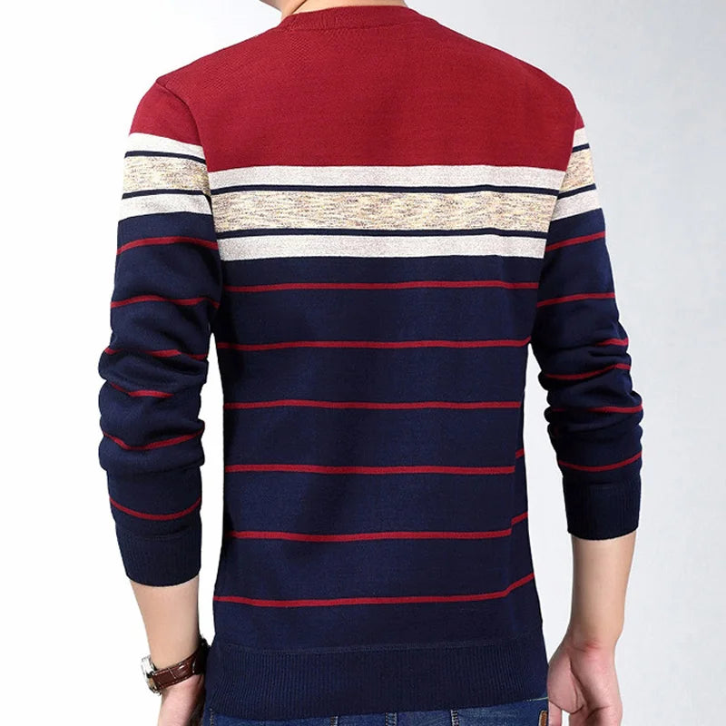 Social Fitness Bodybuilding Striped T Shirts  Pullover Sweater