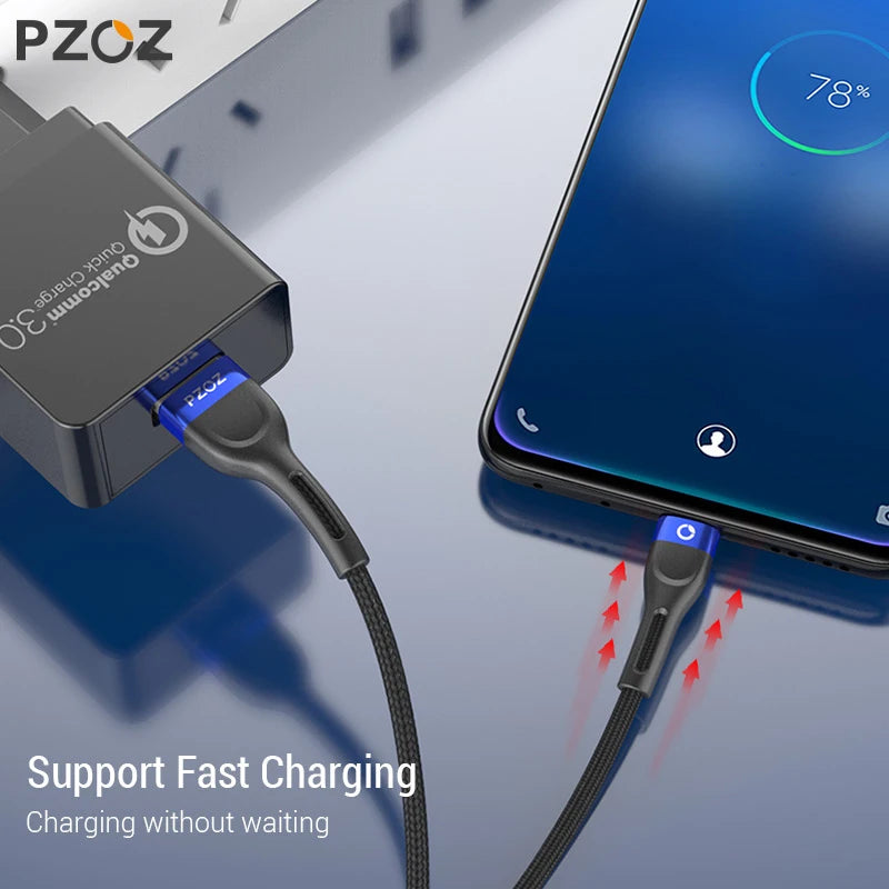 PZOZ Micro USB Cable Fast Charging Data Cord for Sumsung S7 Xiaomi Redmi Note