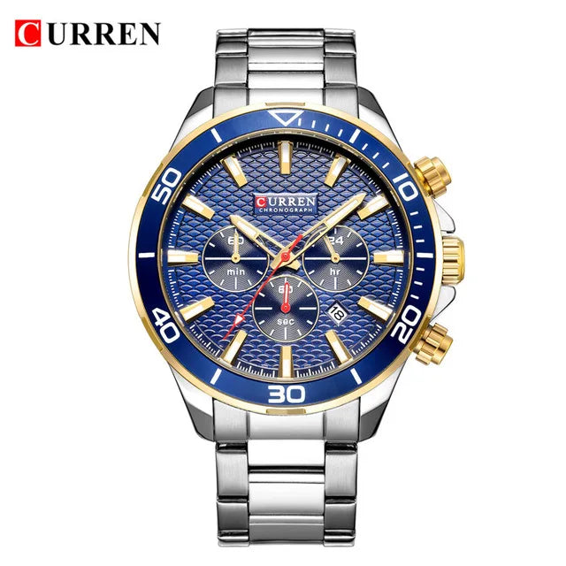 Men's Watch Waterproof Steel Strap Business Watches Men Wrist Montre Homme