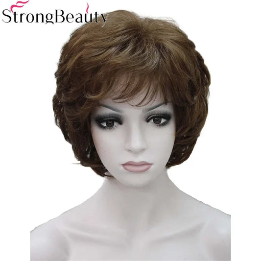 StrongBeauty Women Synthetic Wigs Short Wavy Hair Wig Many Colors