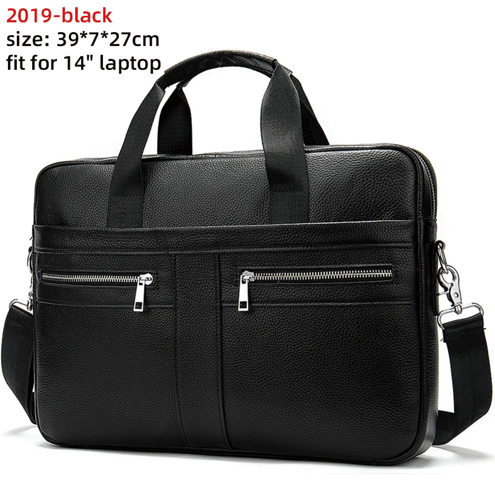 WESTAL Men's Briefcases Bag Men Leather Laptop Bag