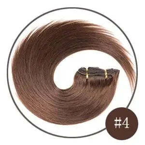 Short Double Weft Clip in Human Hair Extensions Thick Straight Hair Clip