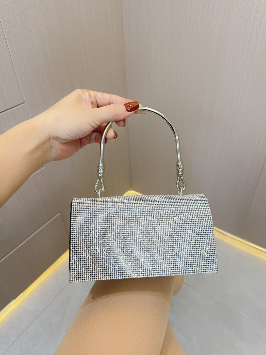 Rhinestone Evening Bag Wedding Birthday Banquet Party Purse Clutch Bag