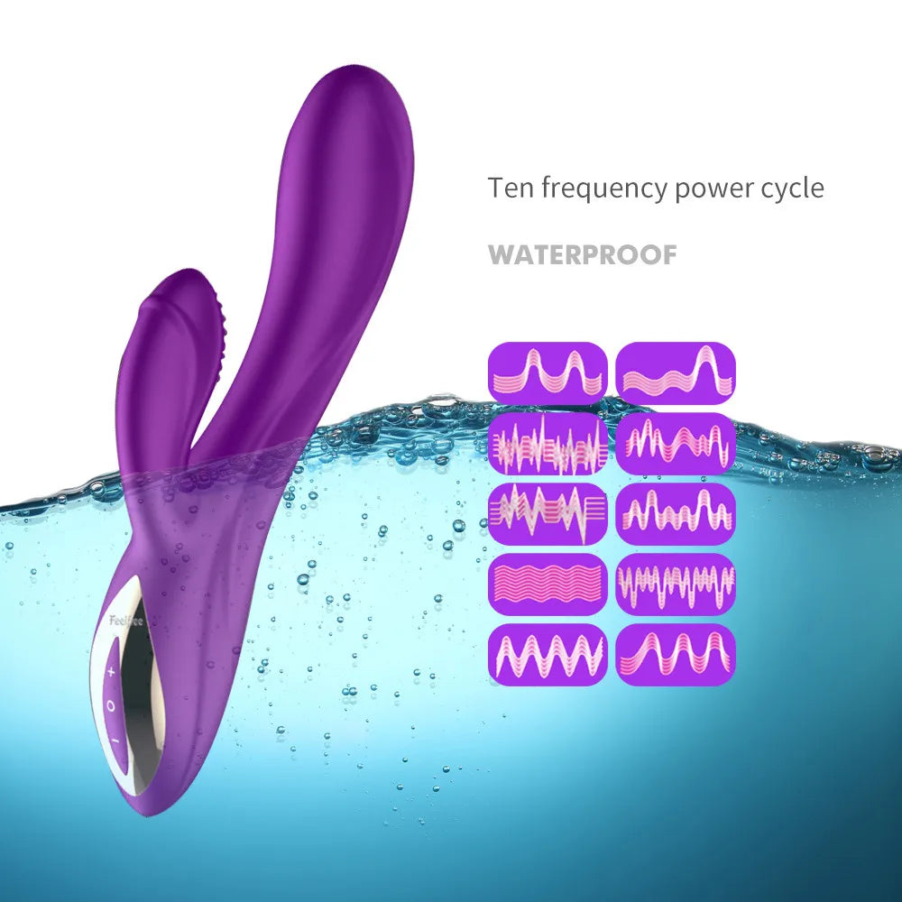 Rabbit Vibrator 10 Speed G Spot Dildo Vibrator