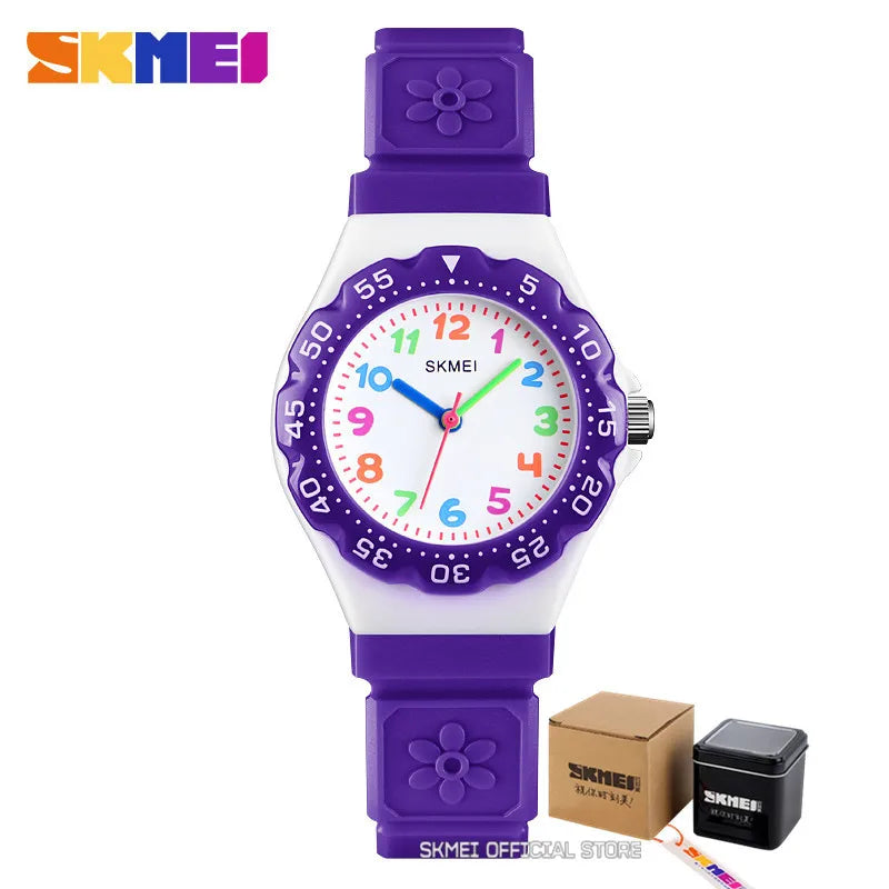 SKMEI NEW Kids  Outdoor Sports Waterproof PU Wristband Quartz Children Watches