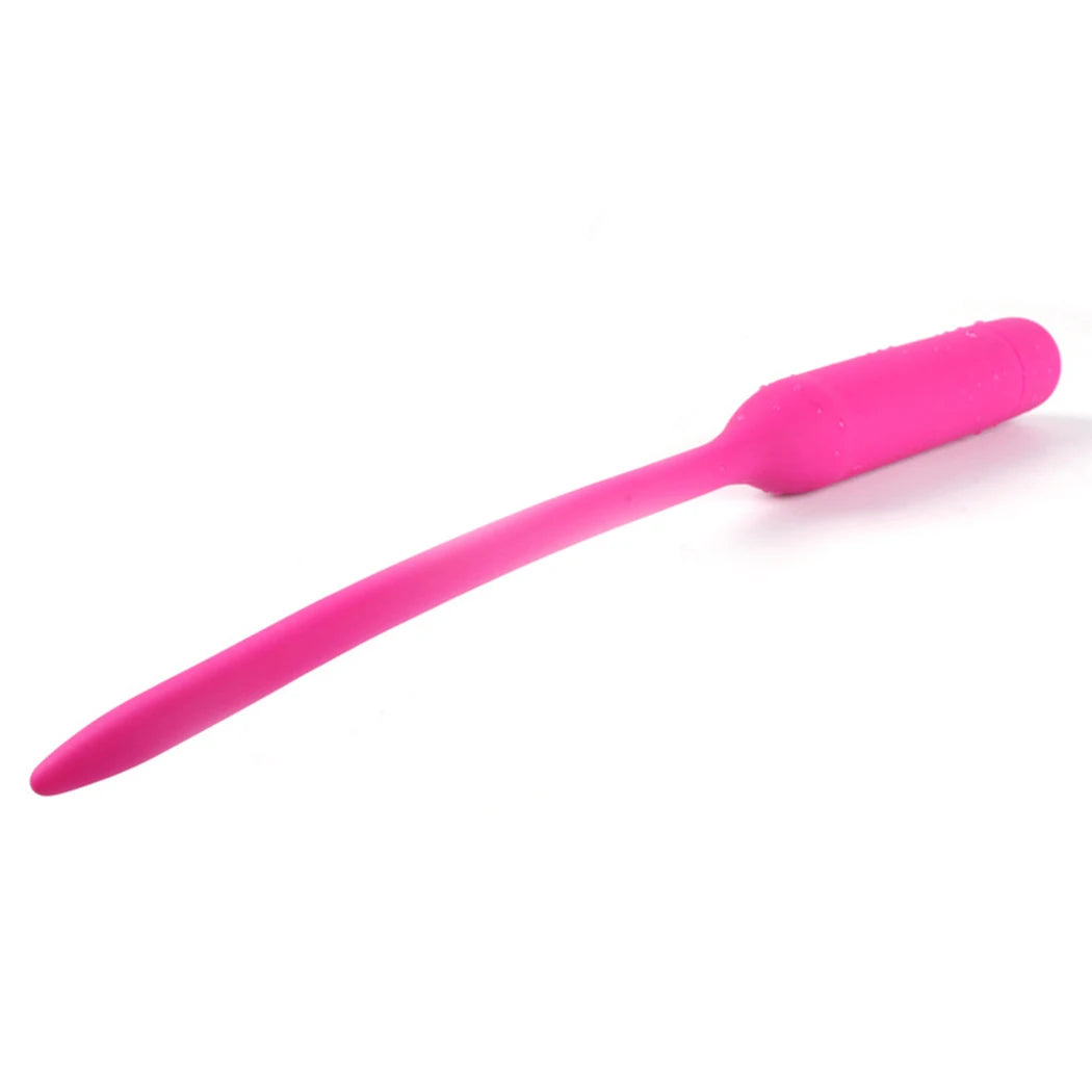 Sounding Urethral Vibrator Male Masturbator Silicone Vibrating Penis Plug