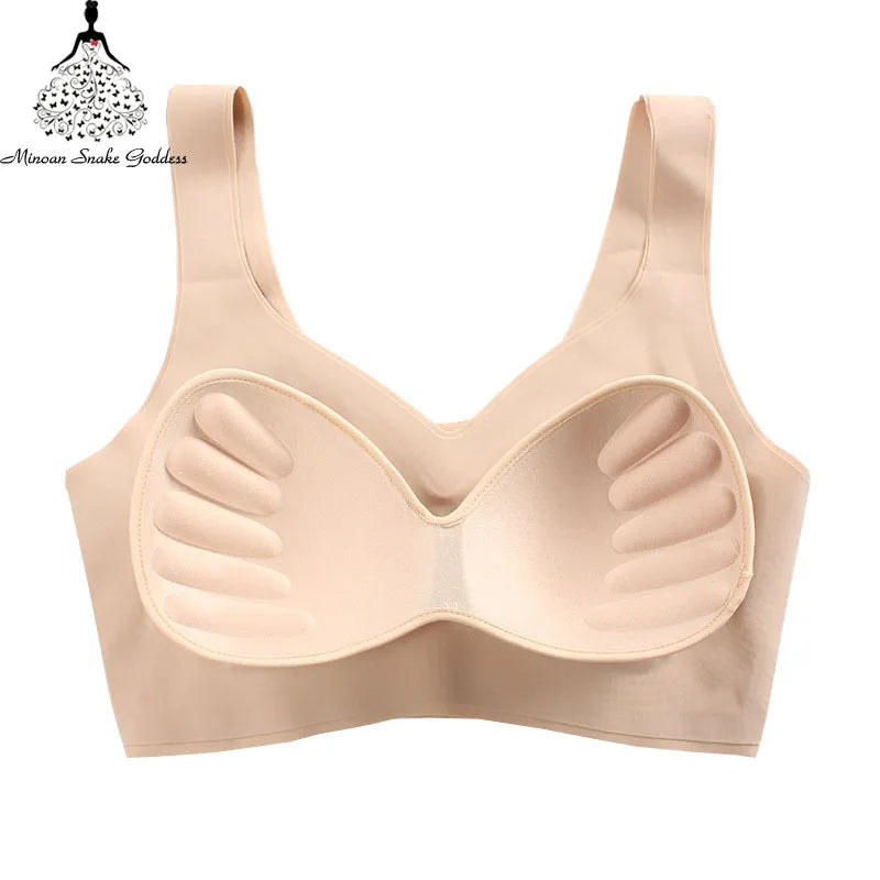 Sexy Women Bras Push Up Gather Bralette Seamless Bra Wire Free Vest Brassiere