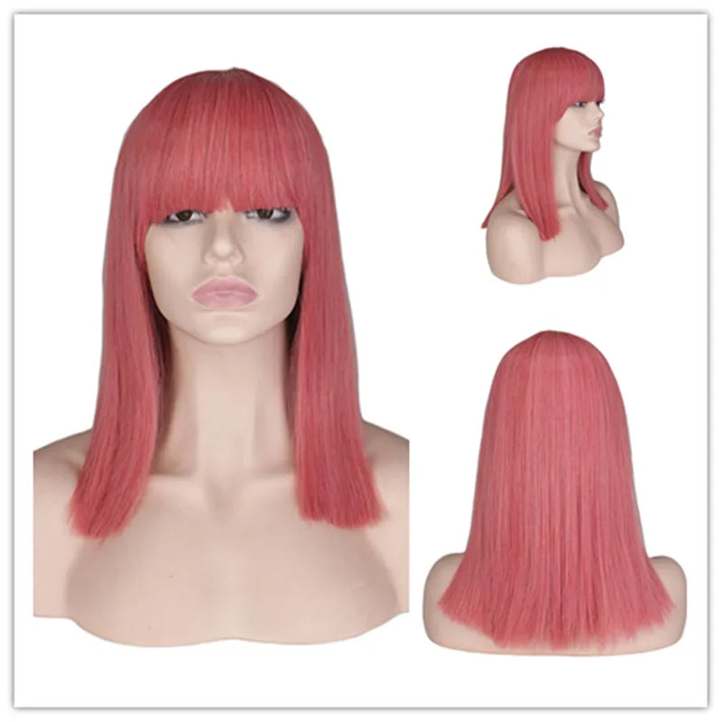 Short Straight Fiber Synthetic Hair Wigs