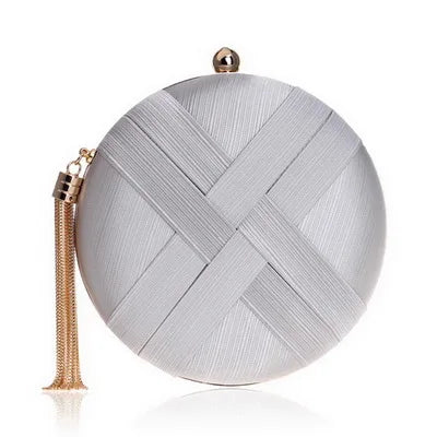 Women Bag Tassel Metal Small Day Clutch Purse Handbags