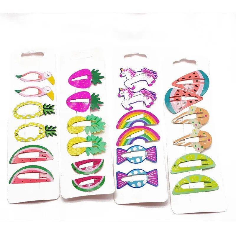 New Printed Cute Fruit BB Clips Hairpins Girls Hair Accessories