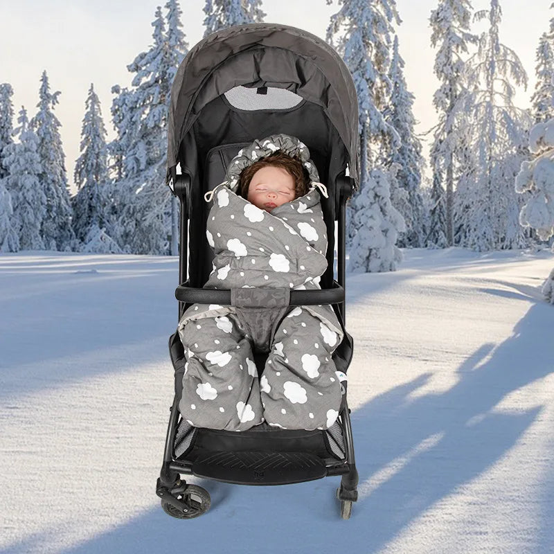 Windproof Babies Sleeping Bag Cold-Proof Light Stroller Mat Foot Cover