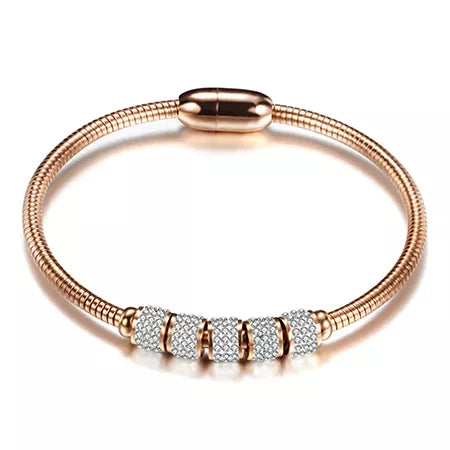 Women Stainless Steel magnetic clasps Bracelet Bangles