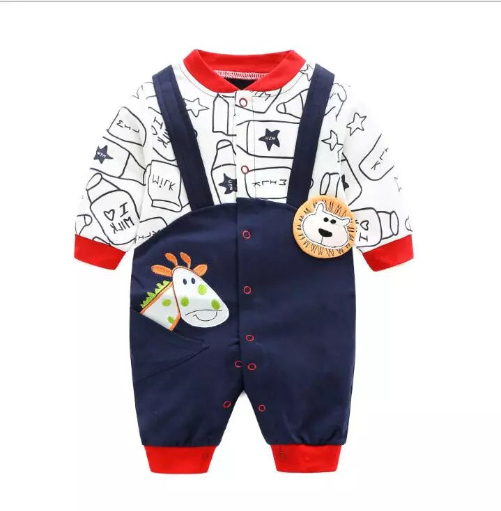 Newborn Unisex Jumpsuits Gentleman Autumn Long Sleeves Rompers