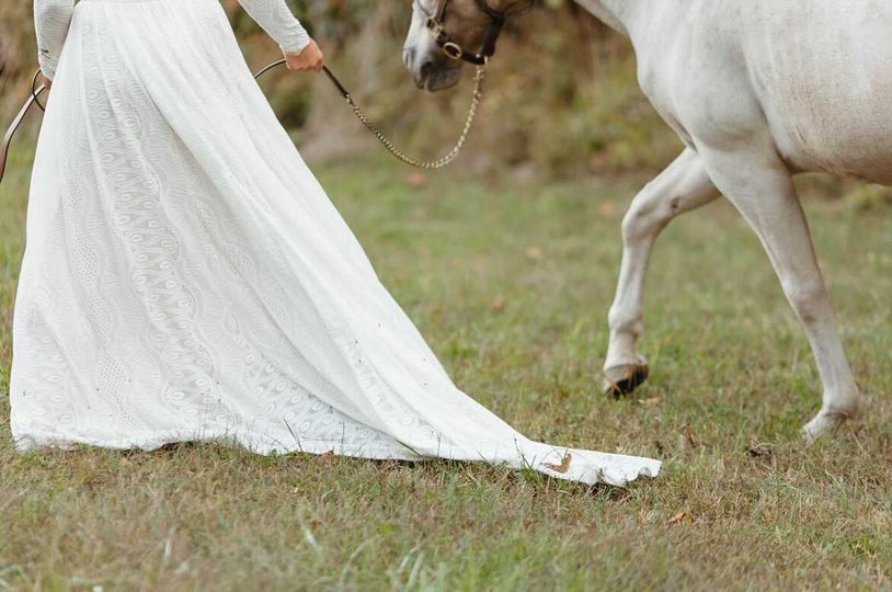 Train Wedding Modest Dress