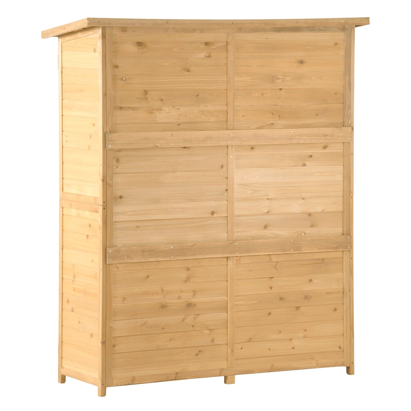 Outdoor 5.3ft Hx4.6ft L Wood Storage Shed Tool Organizer,Garden Shed