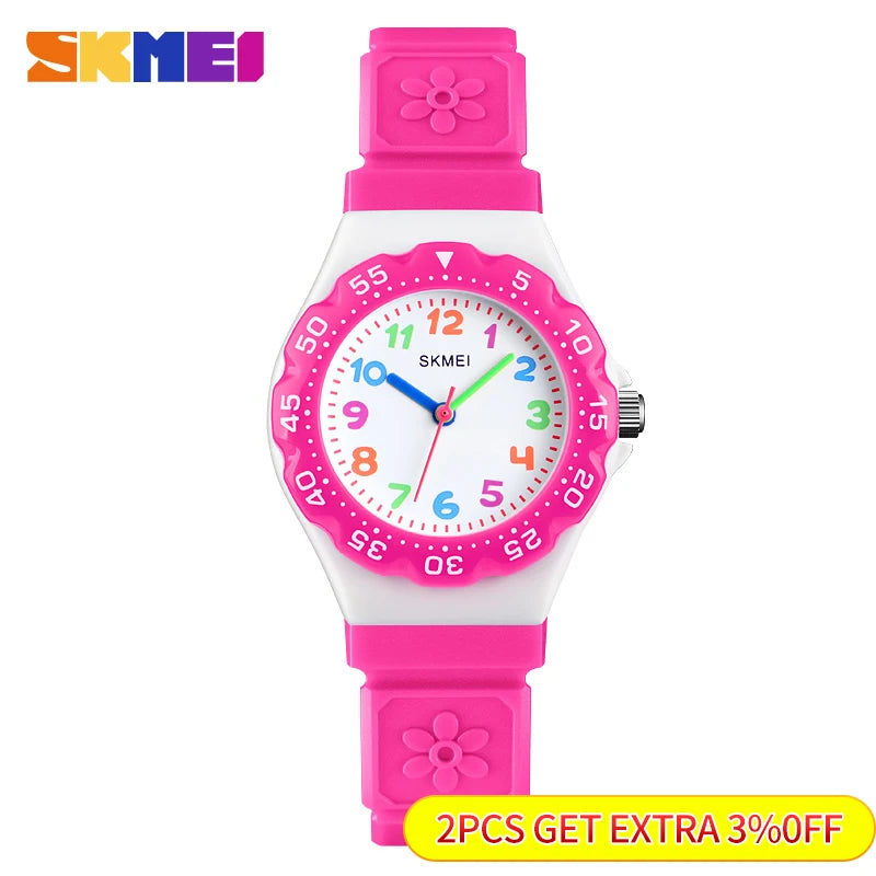 SKMEI NEW Kids  Outdoor Sports Waterproof PU Wristband Quartz Children Watches