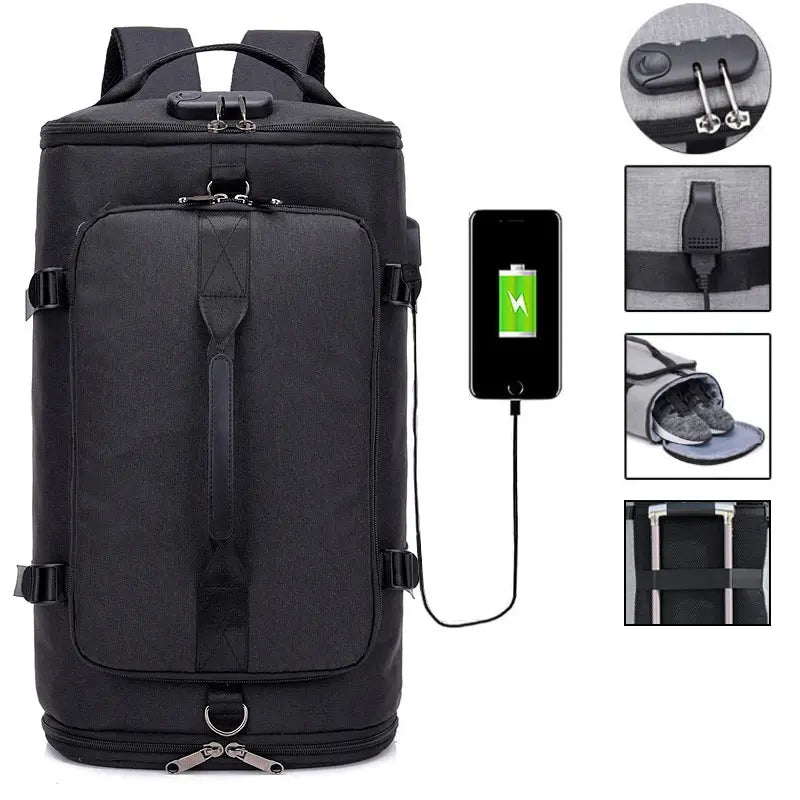 USB Anti-Theft Gym Backpack Bags Fitness Gymtas Bag