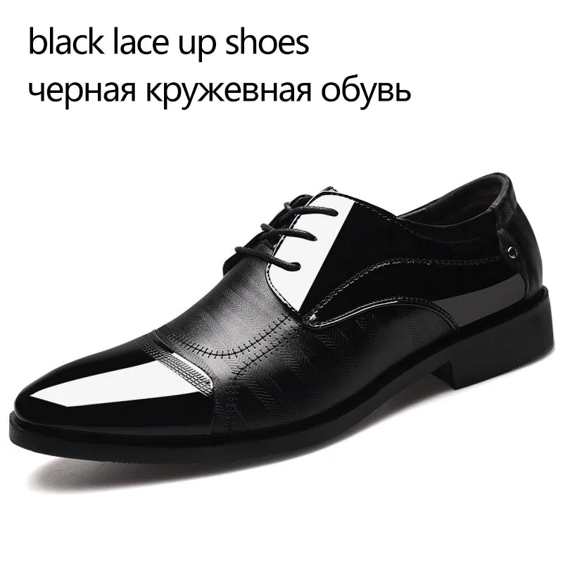 New Classic Leather Men'S Suits Shoes Fashion Slip on Dress Shoes Men Oxfords