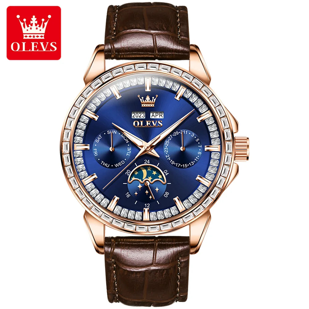 OLEVS 6695 Business Casual Mechanical Customized Watches for Men Waterproof